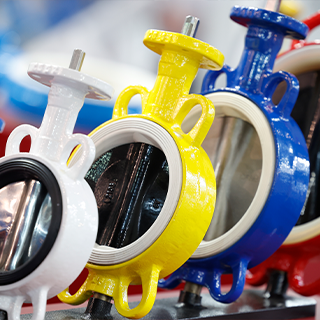 A beautiful arrangement of butterfly valves (Photo: Messe Düsseldorf / ctillmann)